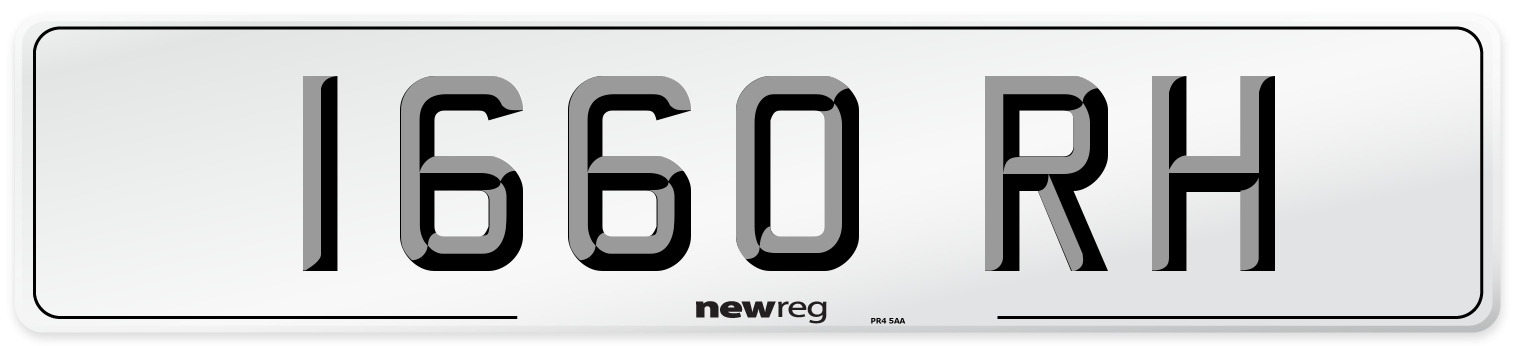 1660 RH Number Plate from New Reg